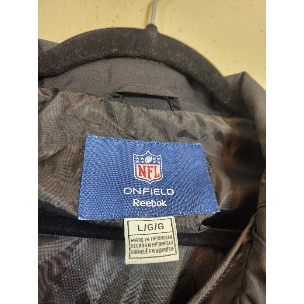 Vintage Reebok Minnesota Vikings Mens Black Purple 1/4 Zip NFL Jacket‎ Size L